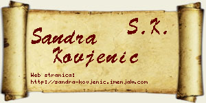 Sandra Kovjenić vizit kartica